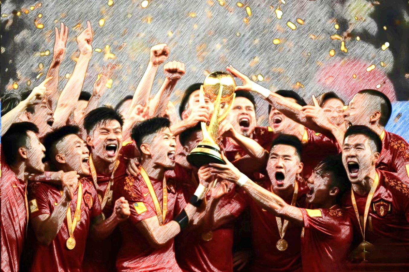 足球比赛中的豪情壮志和拼搏精神