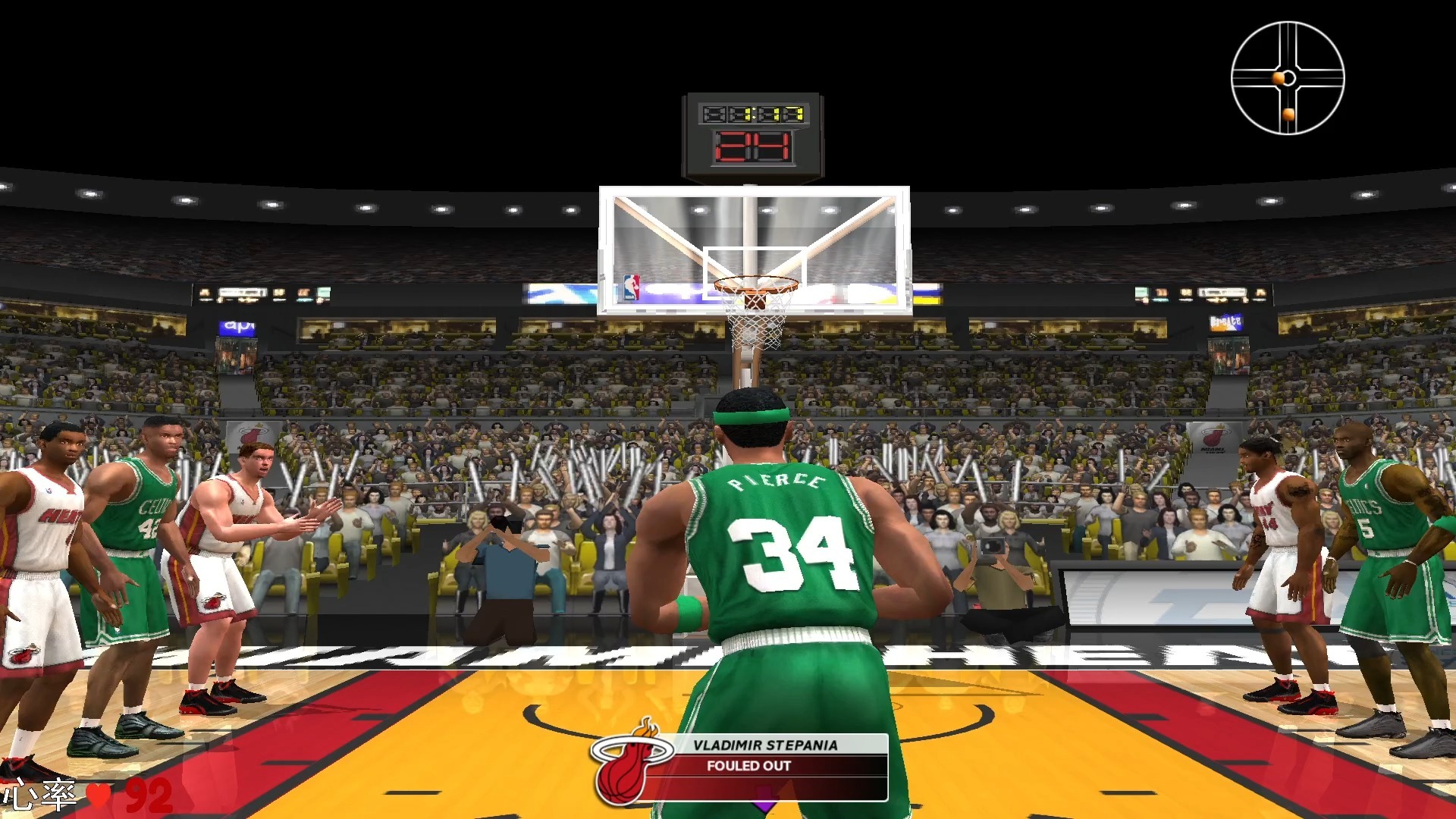 热火对阵凯尔特人，勒布朗发挥出色